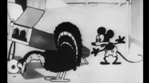 Mickey Mouse In Plane Crazy (1928 classic disney cartoon)
