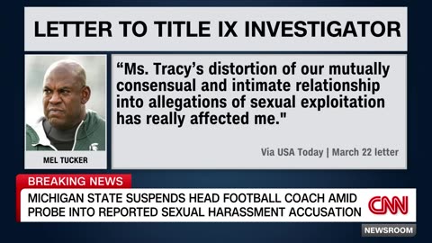 Michigan State football coach Mel Tucker suspended without pay