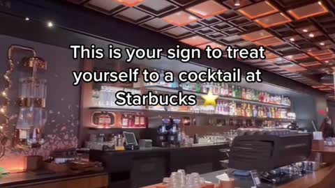 Fun fact Starbucks reserve has cocktails 🤩