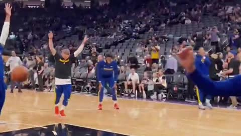 WILD Steph Curry TRICKSHOT before the Kings Game