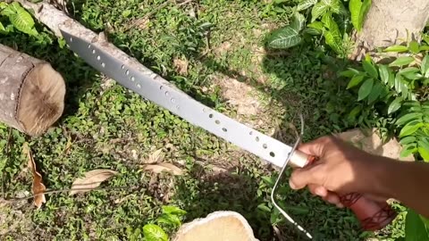 Making a sword out of a motorcycle disc