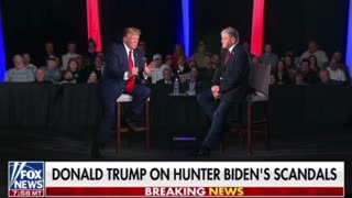 Trump talks about the Hunter Biden scandal