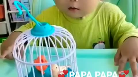 cute babay playing with toy