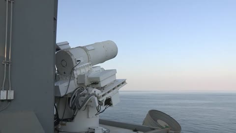 US navy shows off new ship-based laser weapon