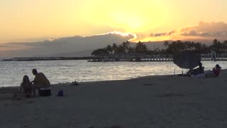 Honolulu, HI — Fort DeRussy Beach - Sunset