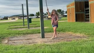 Kiddo Turns Patience Pole for Horses Into Playground