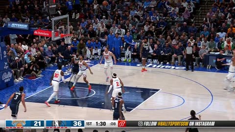NBA - THJ 4-point play 🔥 Mavs rolling early in Dallas. Knicks-Mavs