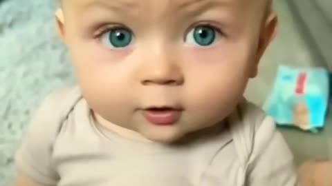 cute baby laughing