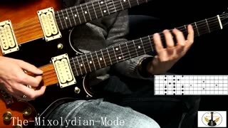 The Mixolydian mode scale