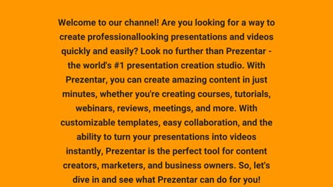 Prezentar World's #1 Presentation Creation Studio