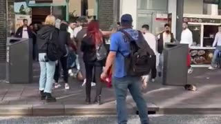 Clashes between Arabs in Lubeck, Germany. German politicians don't want this video to spread