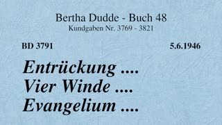 BD 3791 - ENTRÜCKUNG .... VIER WINDE .... EVANGELIUM ....