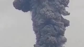 Huge Erupt At The Marapi Volcano