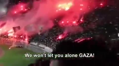Moroccan Football Fans HD Show Solidarity with Palestine