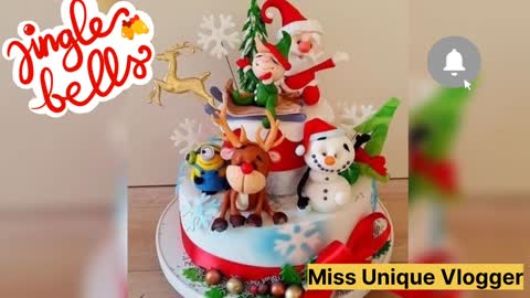 🌲 Beautiful Christmas 🌲💫 Cake Design 2022_Latest Christmas 🌟 Cake_Santa Cake for Christmas 🌲🌸🎊