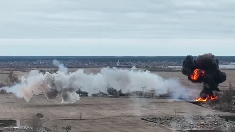 Russian MI-24 Hind helicopter Shot Down by a Ukrainian anti-air missile 2022