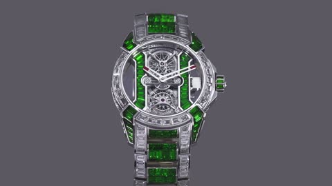 The Jacob & Co. Epic X Tourbillon Baguette Diamonds & Tsavorites