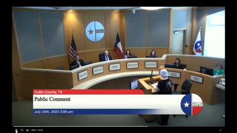 Concerned Collin County Citizens @ Commissioners Meeting 7/24/2023 - Pam