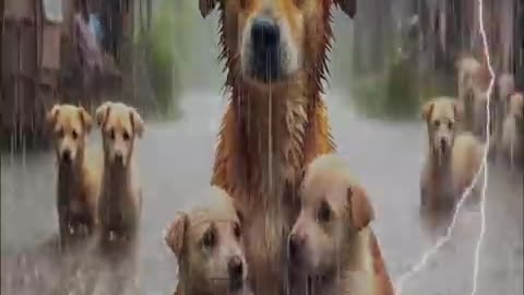 Torrential Tenderness- A Mother's Shelter #puppy #animals #raindogs #cute #pets #doglover #duet