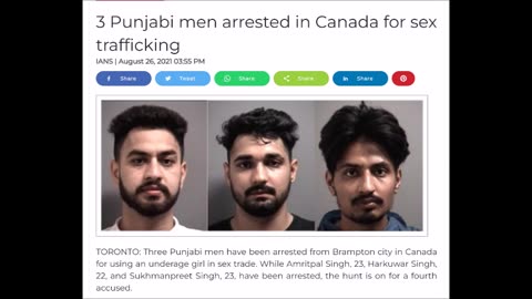Brampton Canada 3 Sikh underage girl sex traders caught