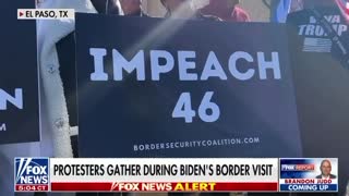 Protesters greet Biden at Border