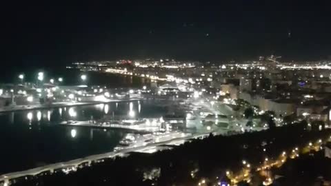 Malaga of Spain night view