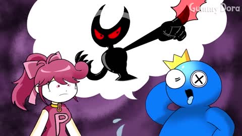 (Animation) Delicious _P_💗_ Alphabet Lore X Rainbow Friends🌈 Mukbang Cartoon!_ Gummy Dora