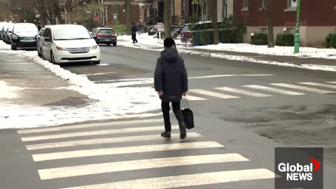 Car runs into baby stroller at crosswalk in Montreal, security video shows