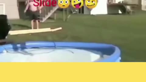 Home made water slide fail