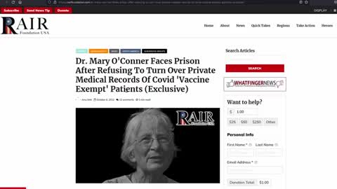 CANADIAN HERO DR MARY O'CONNER ATTACKED, THREATENED & RAIDED BY CORRUPT GOVT TO FORCE MORE VACCINES