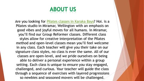 Are you looking for Pilates classes in Karaka Bays?