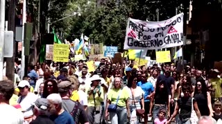 Protest on Spain's Canary Islands over mass tourism