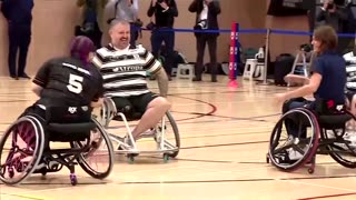 Britain's Princess Kate plays wheelchair rugby