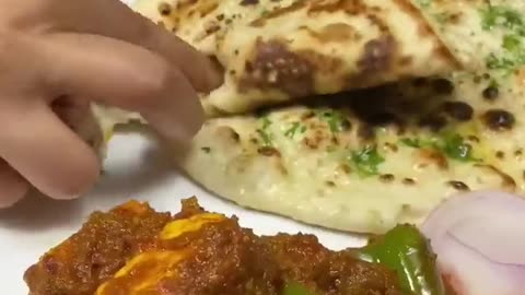 Kadhai Paneer With Naan ASMR Cooking