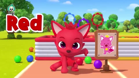 RUN AND DIVES INTO BALL PIT ! LEARN COLORS WITH BALL PIT ! COLORS FOR KIDS ! PINKFONG COLORS !!!!