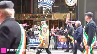 A Beautiful sight at Trump Tower in NYC during today’s St. Patrick’s Day Parade 🍀