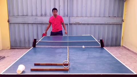 Amazing Table Tennis Chain Reaction