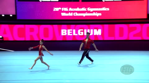 Belgium (BEL) - 2022 Acrobatic Worlds, Baku (AZE) - Dynamic Qualification Mixed Pair