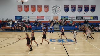 Karly Pasmore Drops the 3 Point Shot - Varsity Basketball Parrott Middle vs CK8