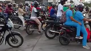 Motos en protesta