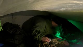 Inside a 4 season tent speedlapse.