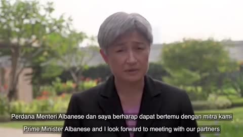 Penny Wong addresses the Southeast Asian region speaking in Indonesian