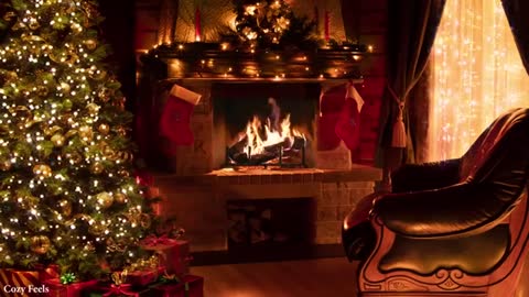 Peaceful Christmas Music, Fireplace Sounds, Relaxing Christmas Classic Music, Christmas Ambience