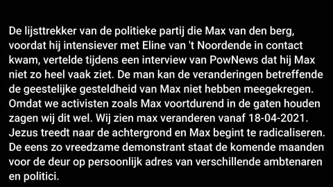 12.3 21-06-2021 Max vertelt tijdens een vlog dat hij sinds kort voor Onrecht.Tv is gaan vloggen