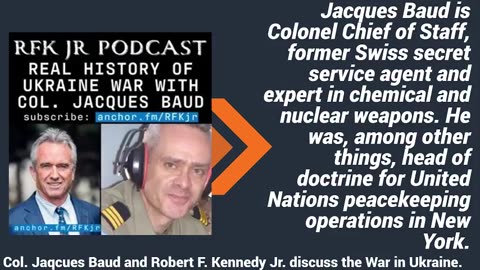 Real History Of Ukraine War with Col Jacques Baud and Robert F. Kennedy Jr.