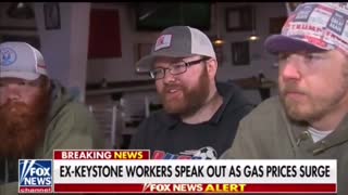 Laid Off Keystone XL Pipeline Workers TORCH Joe Biden