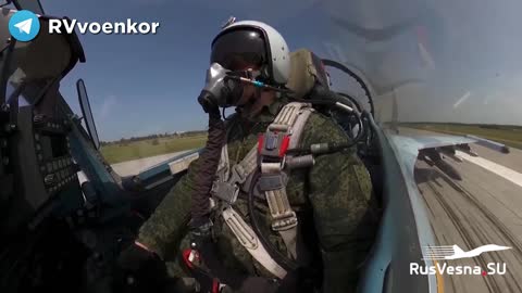 Ukraine War - Su-35 fighters of the Russian Aerospace Forces