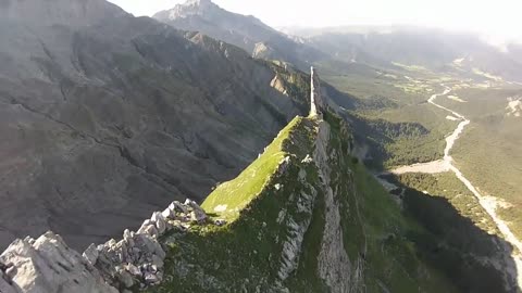Wingsuit pilots fly inches above terrain