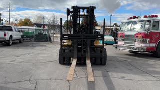 Forklift Rough Terrain 2012 Caterpillar DP70E 15,000 LB Fork Positioners Diesel Side Shift