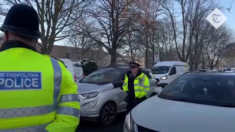 Driver Threatened with a Traffic Ticket for Honking at Eco Activists Blocking the Road